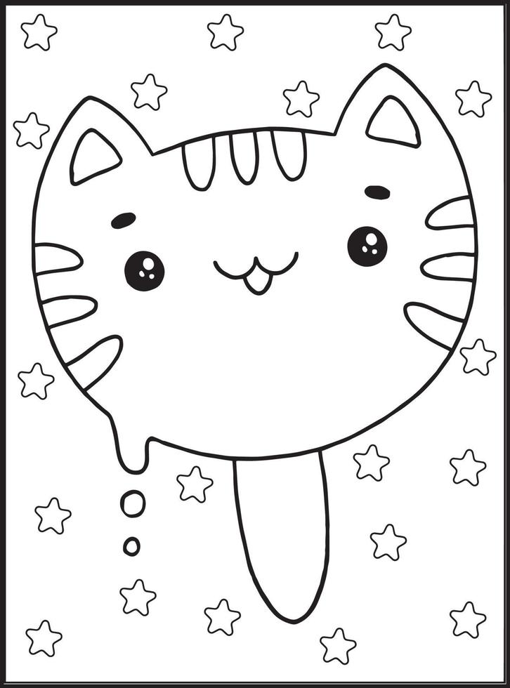 kawaii kleur Pagina's voor kinderen vector