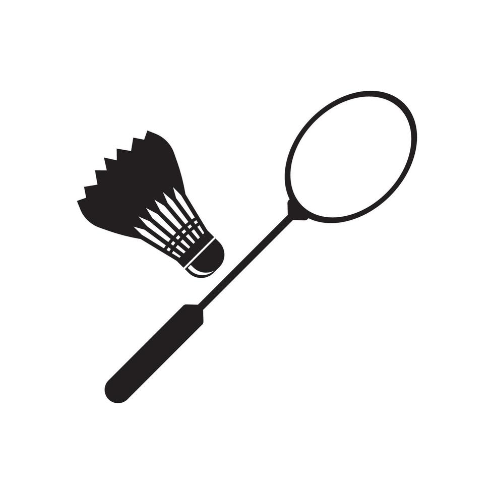 shuttle en racket pictogram, logo illustratie ontwerp vector