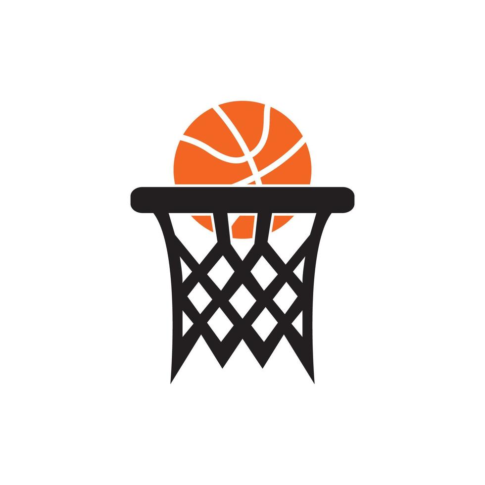 basketbal hoepel icoon vector illustratie logo sjabloon.