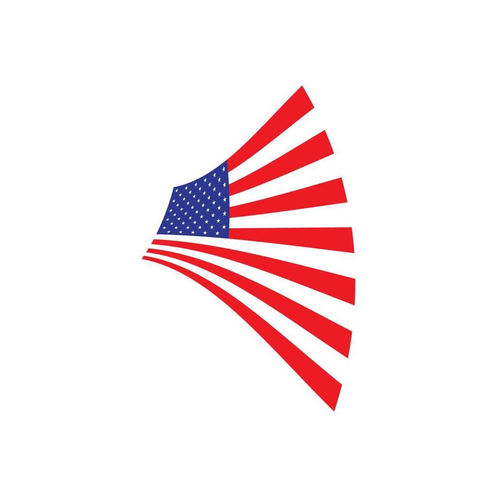Amerikaans vlag pictogram, vector illustratie symbool ontwerp.