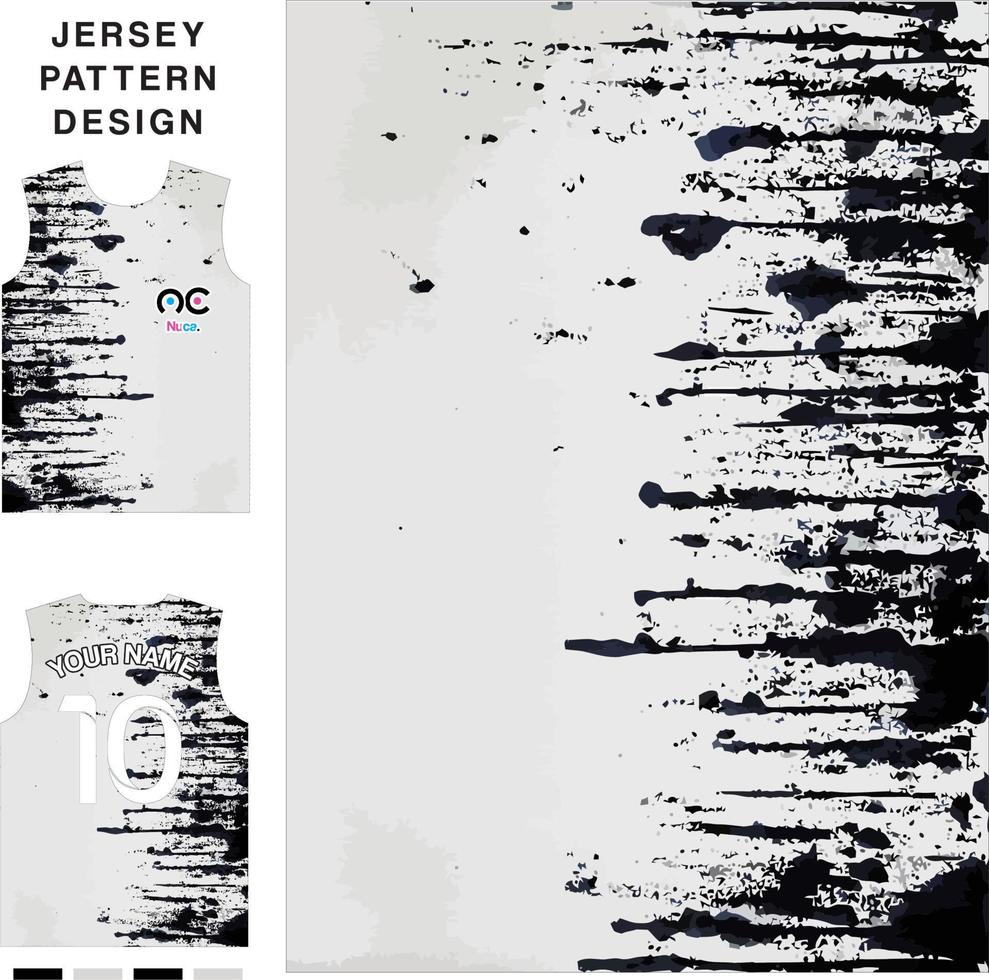 abstract inkt stromen zwart en grijs concept vector Jersey patroon sjabloon voor het drukken of sublimatie sport- uniformen Amerikaans voetbal volleybal basketbal e-sport wielersport en visvangst vrij vector