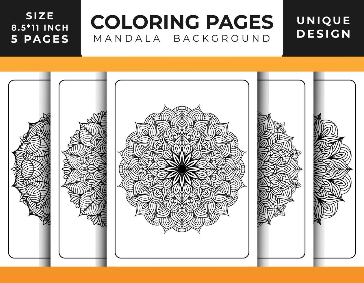 mandala bloemen patroon kleur bladzijde voor volwassenen ontspanning, kleur Pagina's mandala achtergrond, zwart en wit mandala kleur Pagina's, mandala hand- getrokken geschetst lijn kunst patroon pro vector