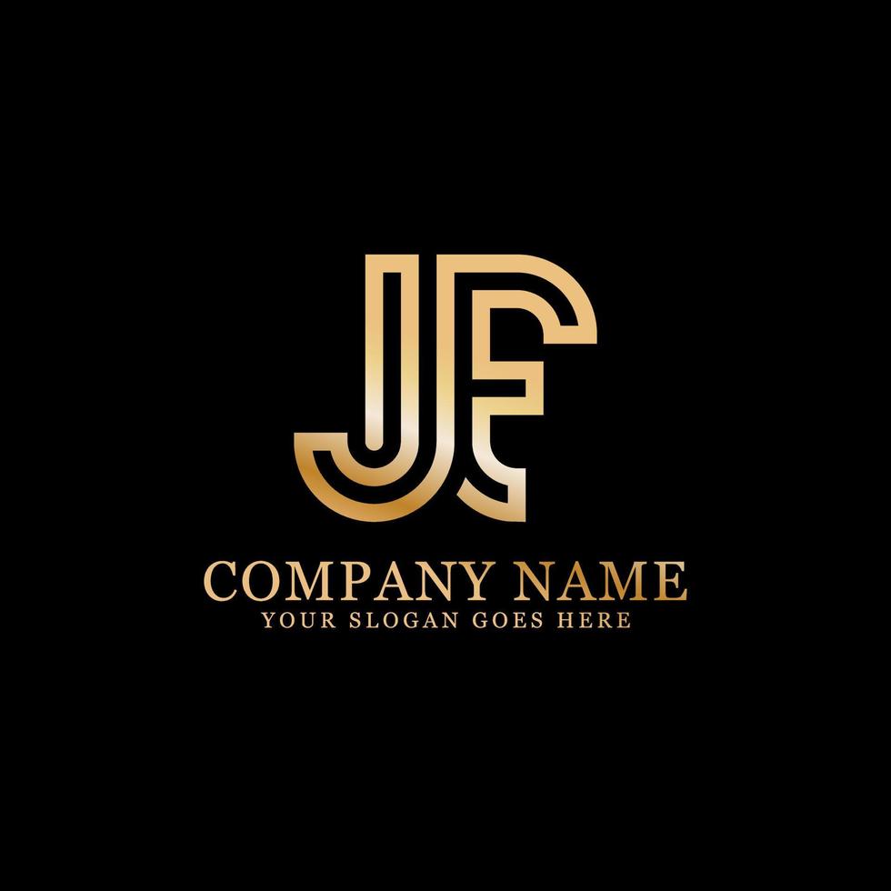 jf monogram logo inspiraties, brieven logo sjabloon vector