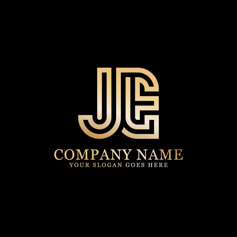 je monogram logo inspiraties, brieven logo sjabloon vector