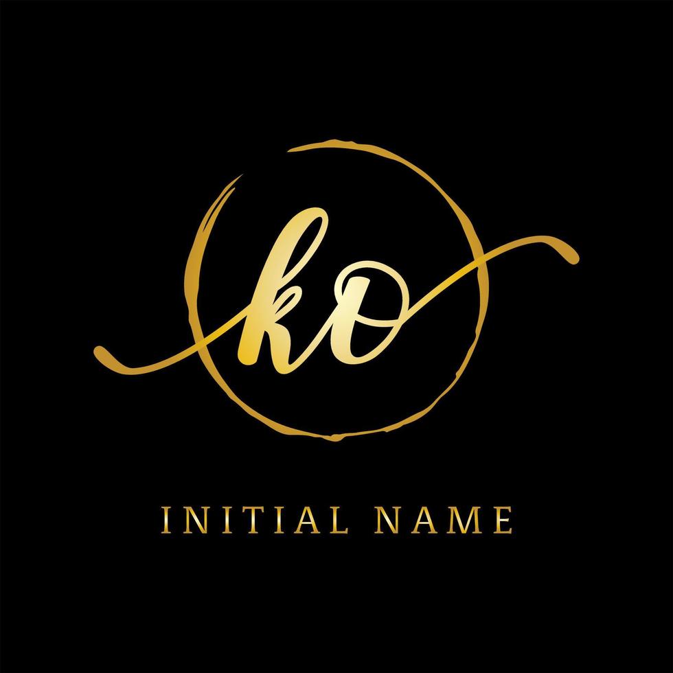 ko schoonheid logo inspiratie, luxe logo ontwerp vector