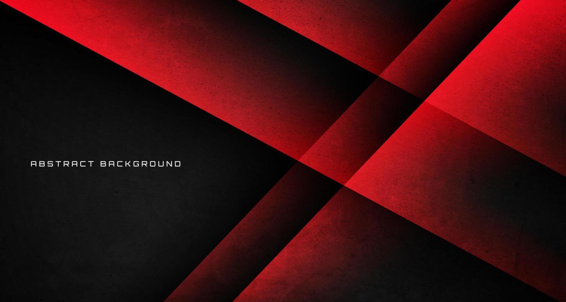 3d zwart ruw grunge techno abstract achtergrond overlappen laag Aan donker ruimte met rood licht decoratie. modern grafisch ontwerp element uitknippen stijl concept voor banier, folder, kaart, of brochure Hoes vector