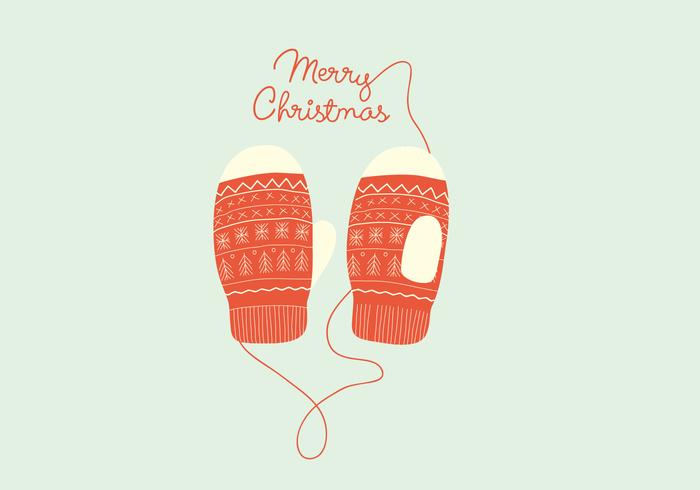 Kerst Handschoenen Illustratie vector