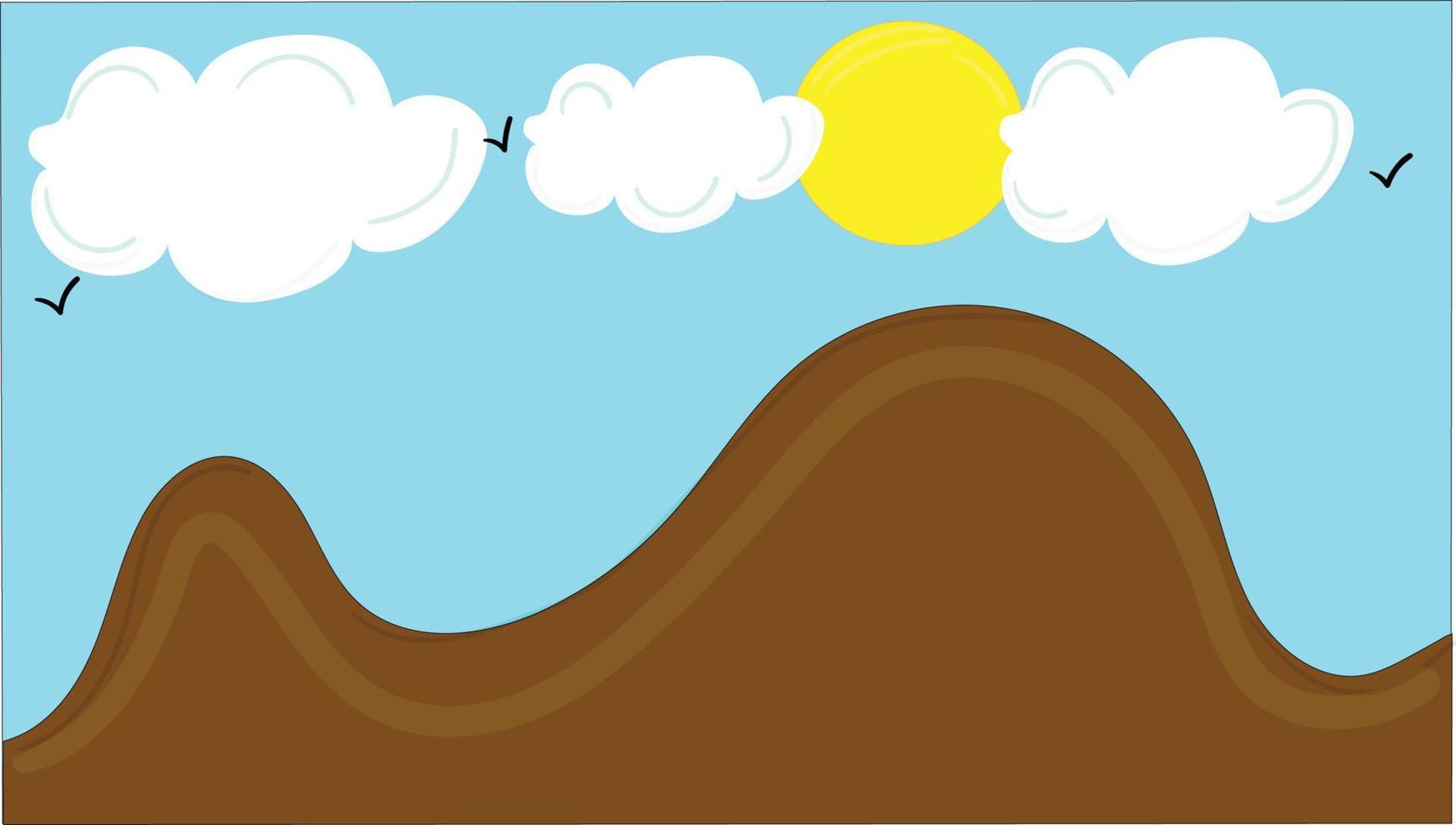 eenvoudige vlakke landschapsachtergrond vector