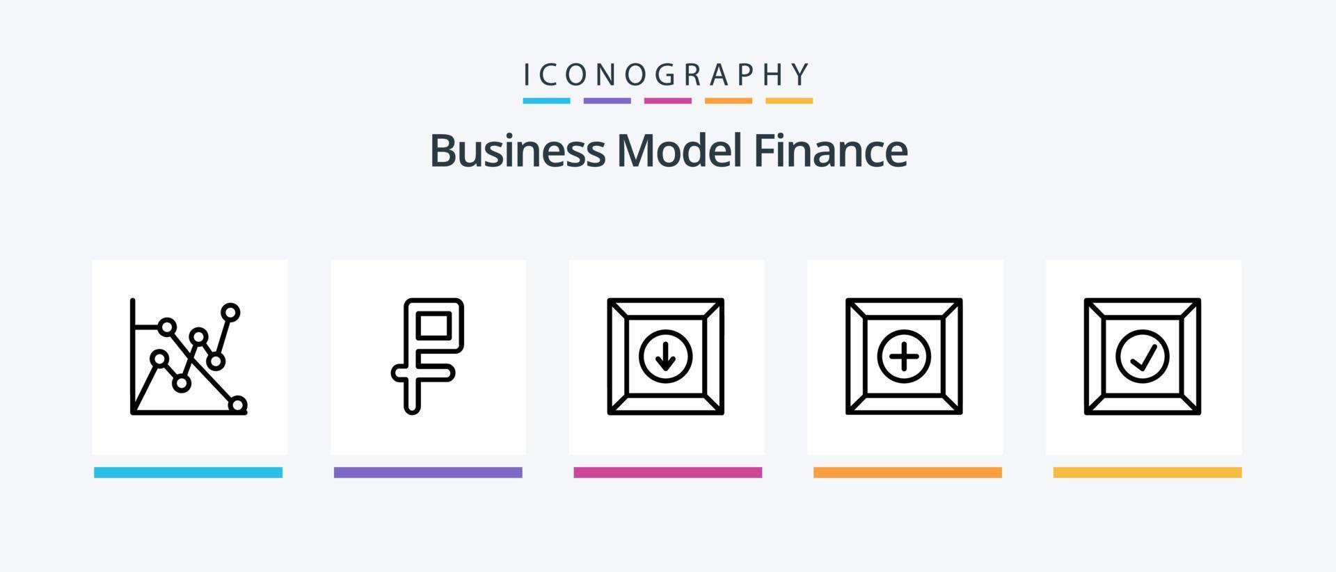 financiën lijn 5 icoon pak inclusief . Product. financiën. nieuwe. marketing. creatief pictogrammen ontwerp vector