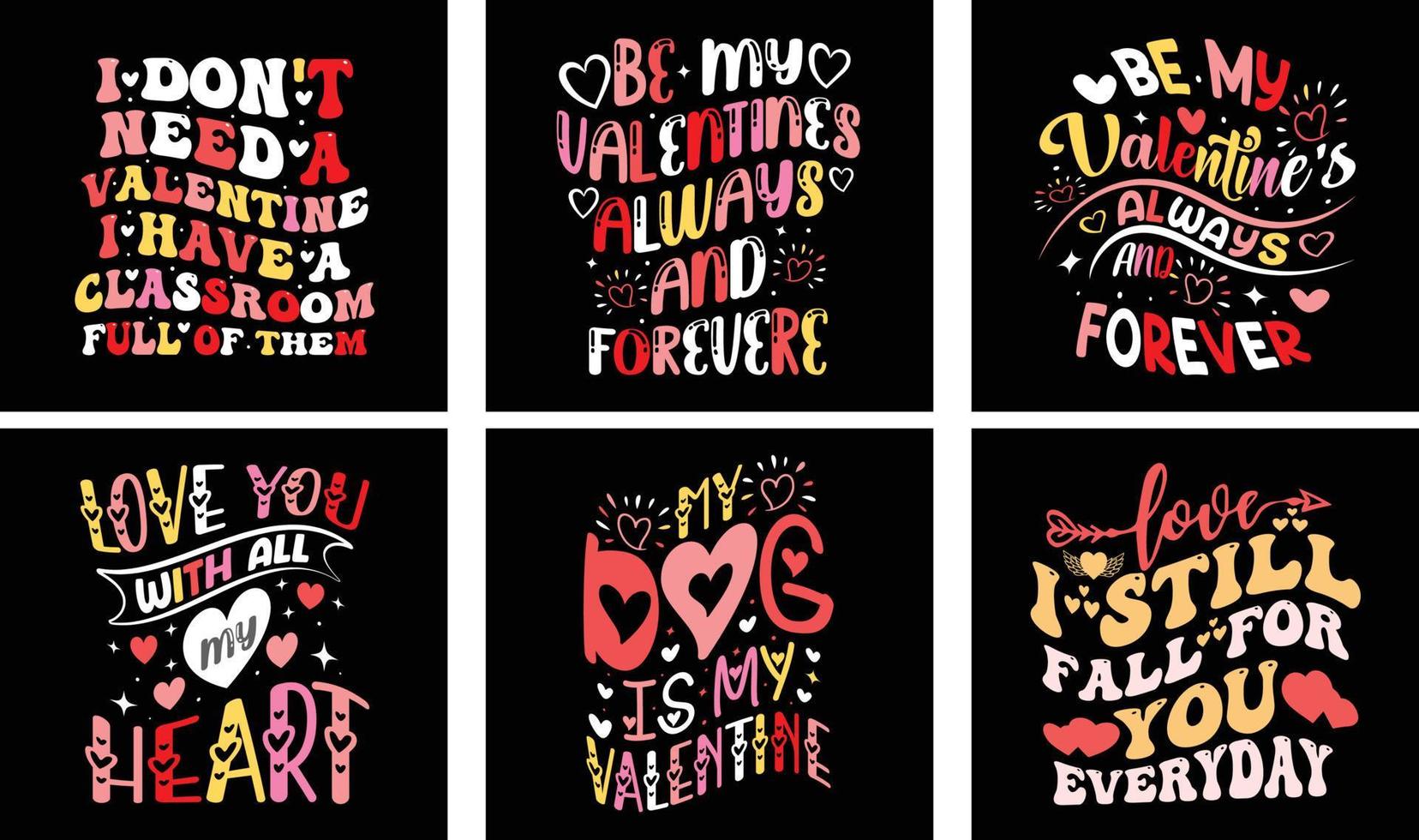 Valentijnsdag dag t-shirt ontwerp bundel. Valentijnsdag dag vector grafiek. Valentijnsdag dag typografie t-shirt ontwerp