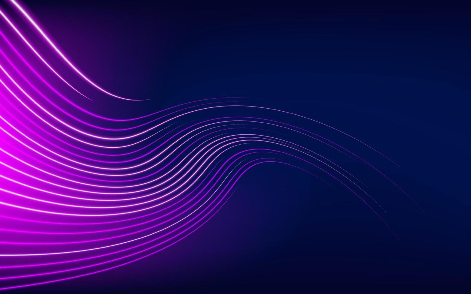 abstract behang van blauw en Purper lijnen trails met beweging vervagen effect in de donker, structuur van neon licht, Hoes achtergrond. technologie dynamisch concept van energie snelheid weg voor banier of folder. vector