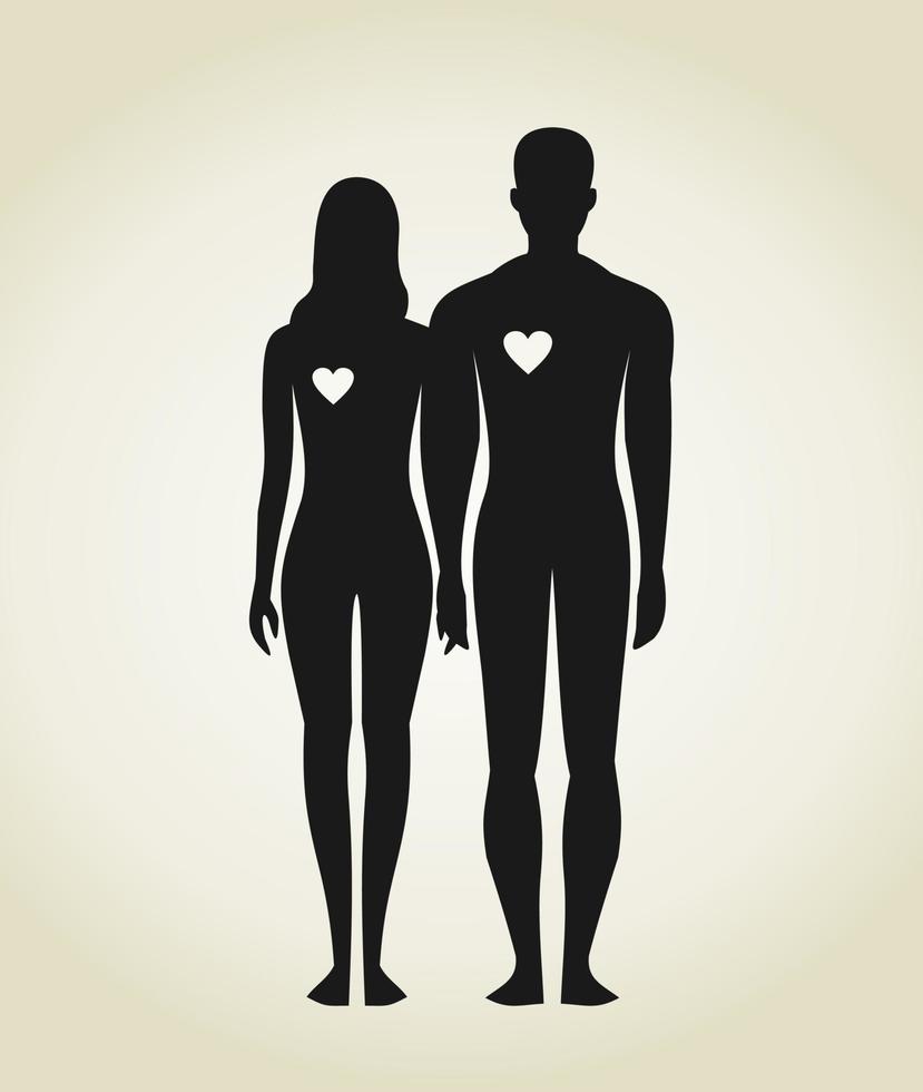 verliefd Mens en de vrouw. een vector illustratie