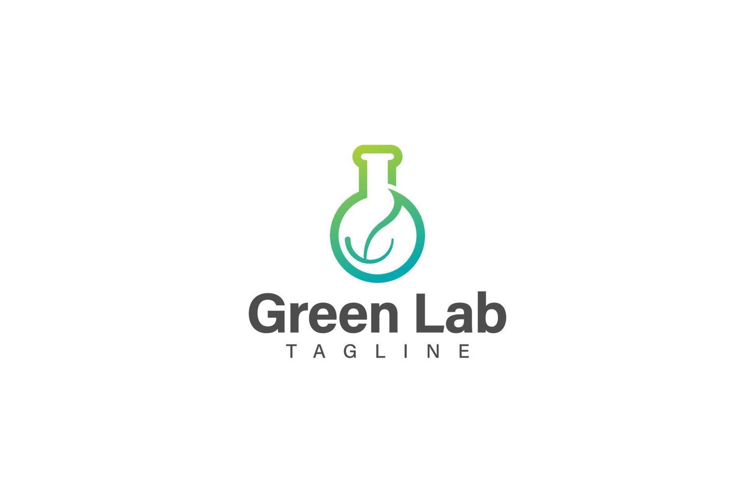 groen laboratorium logo vector ontwerp