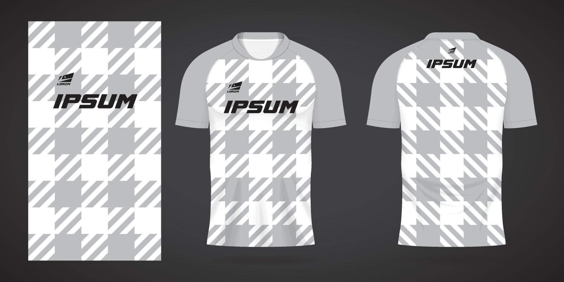 witte sportshirt jersey ontwerpsjabloon vector