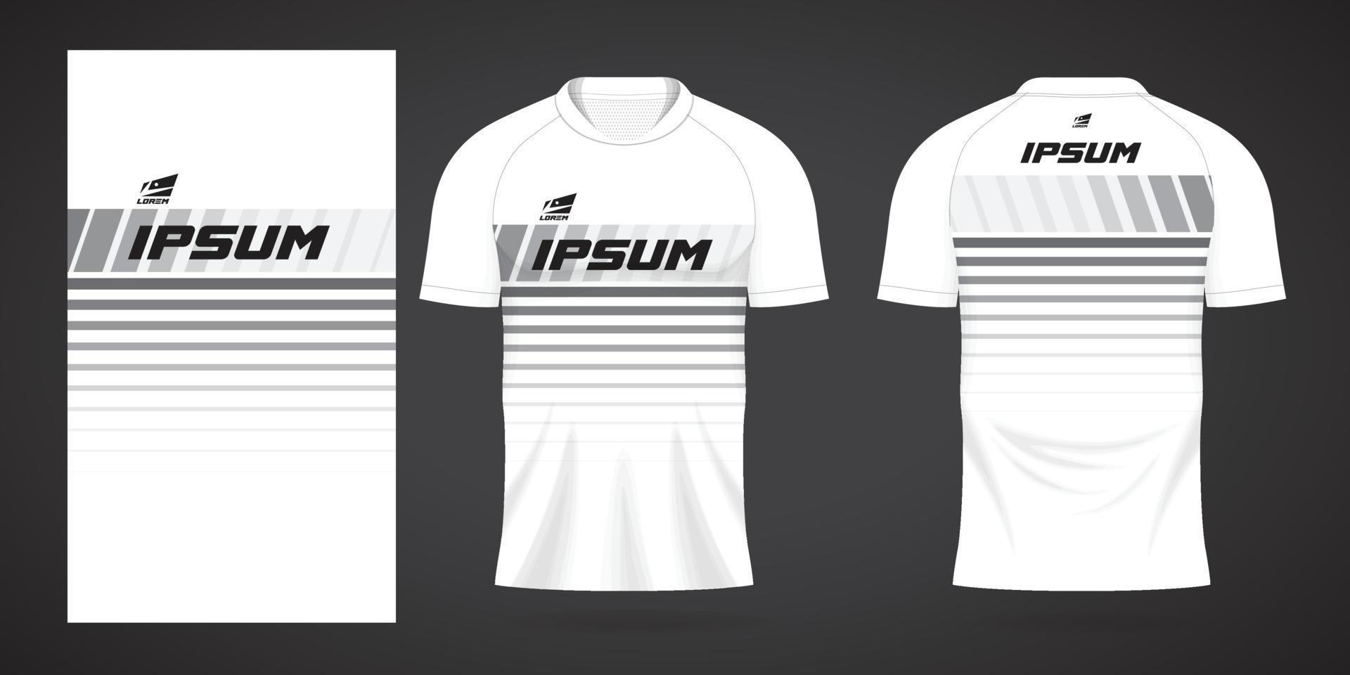 witte sportshirt jersey ontwerpsjabloon vector