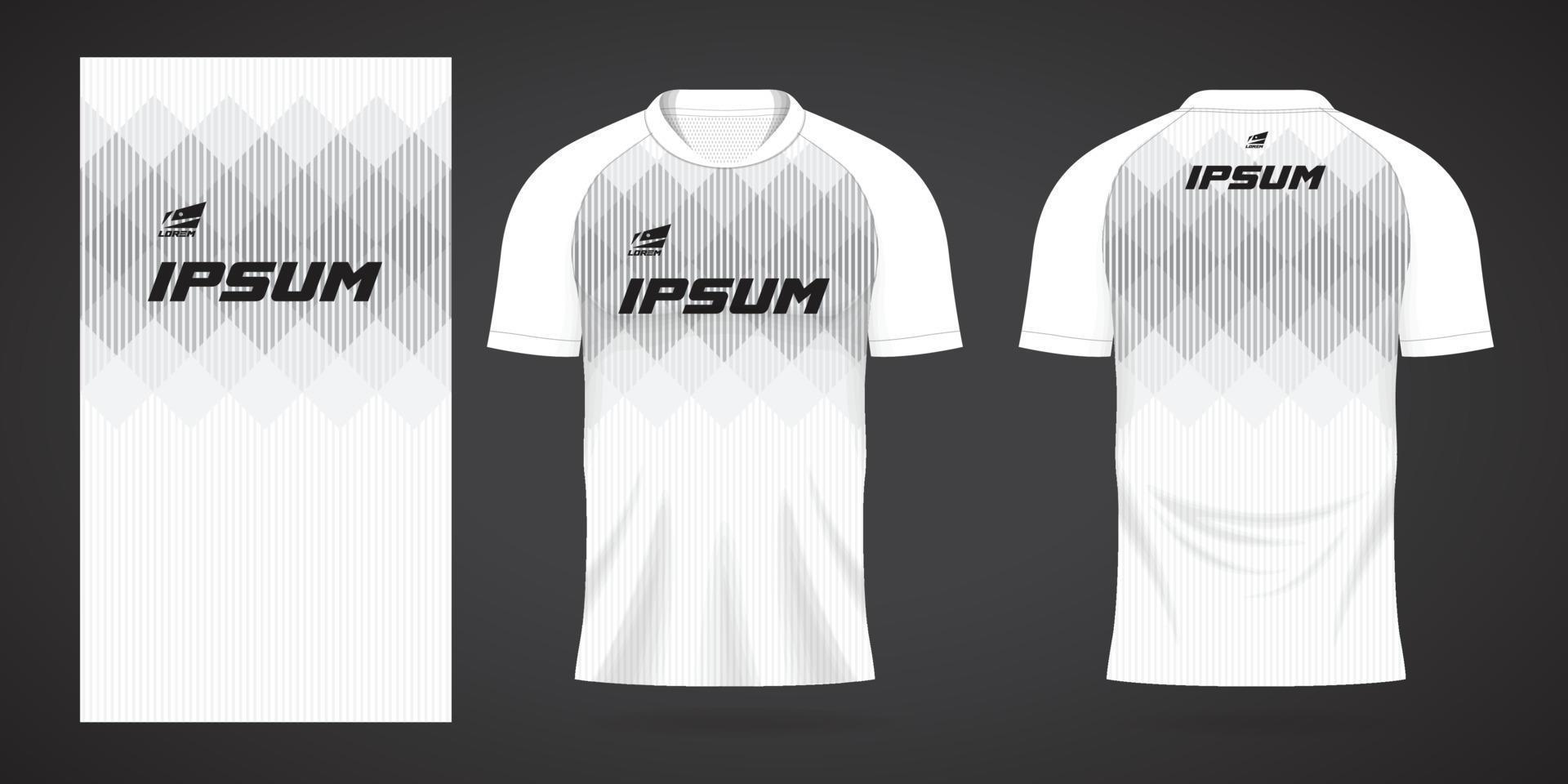 witte sportshirt jersey ontwerpsjabloon vector