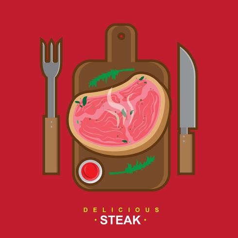 Heerlijke kalfsvlees biefstuk Vector