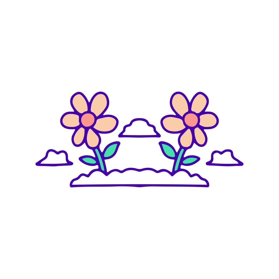 schattig zonnebloemen in de wolk tekening kunst, illustratie voor t-shirt, sticker, of kleding handelswaar. met modern knal en kawaii stijl. vector