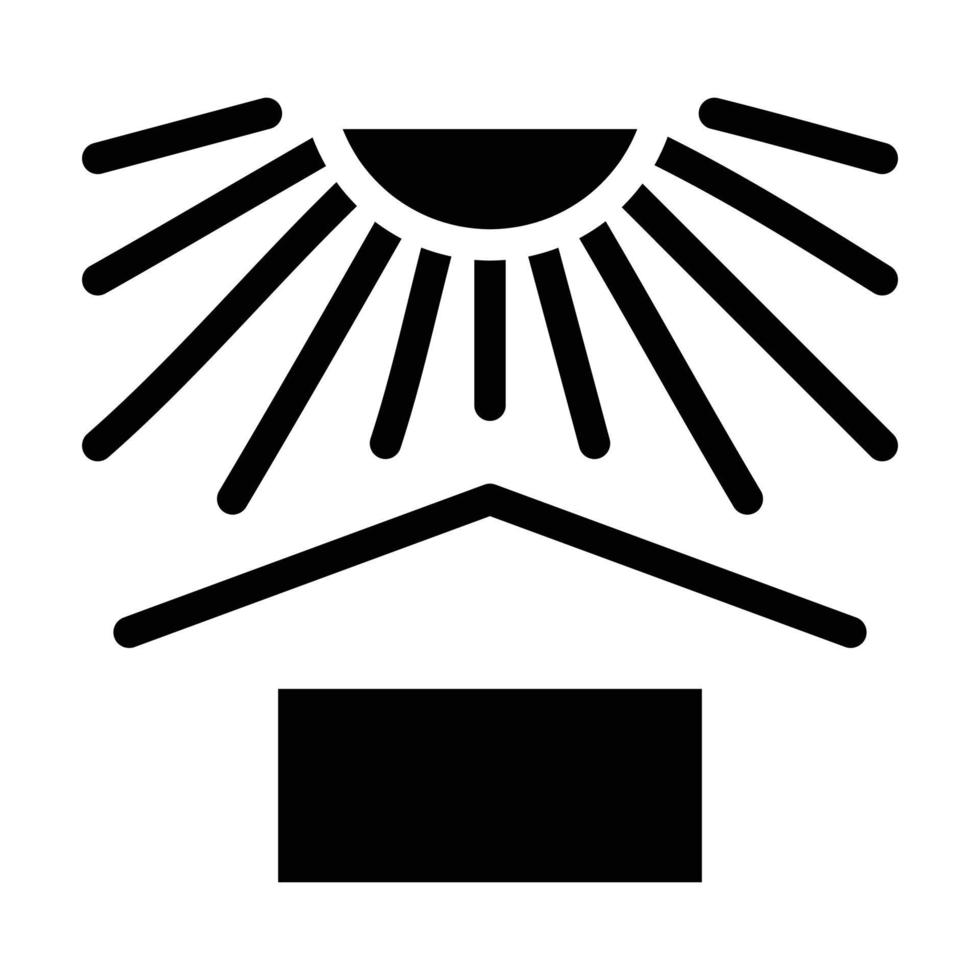 warmte beschermen glyph icoon vector illustratie