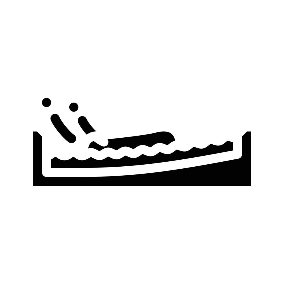 stromen bord water sport glyph icoon vector illustratie