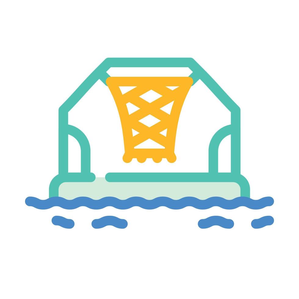 water basketbal kleur icoon vector illustratie