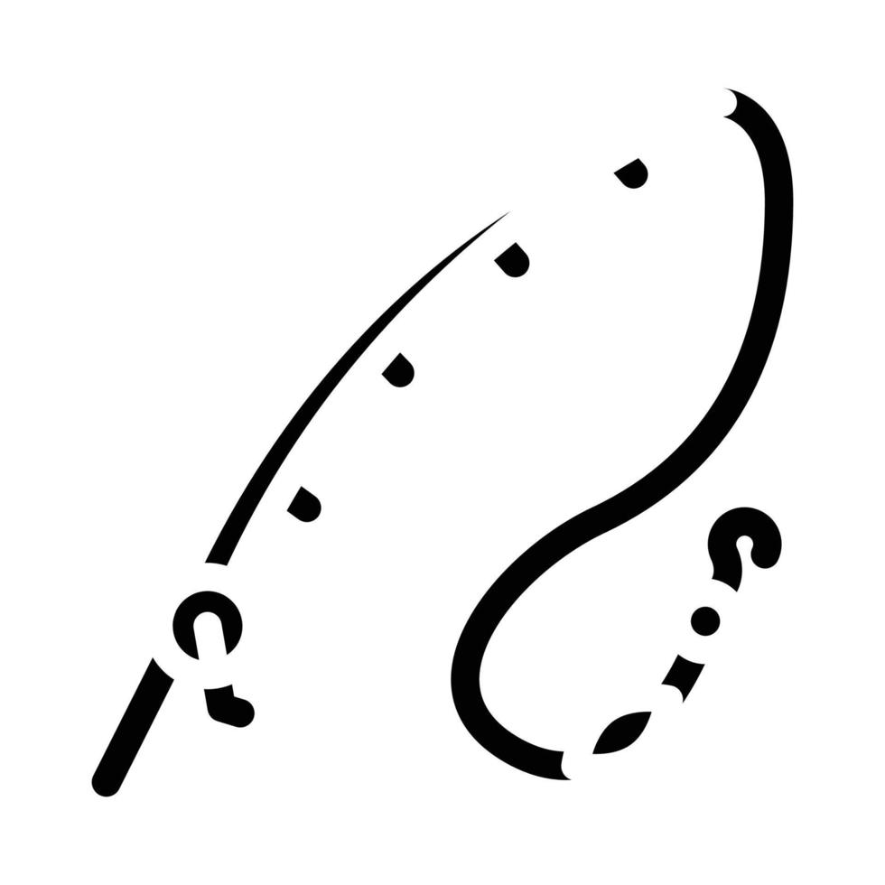 visvangst water sport glyph icoon vector illustratie