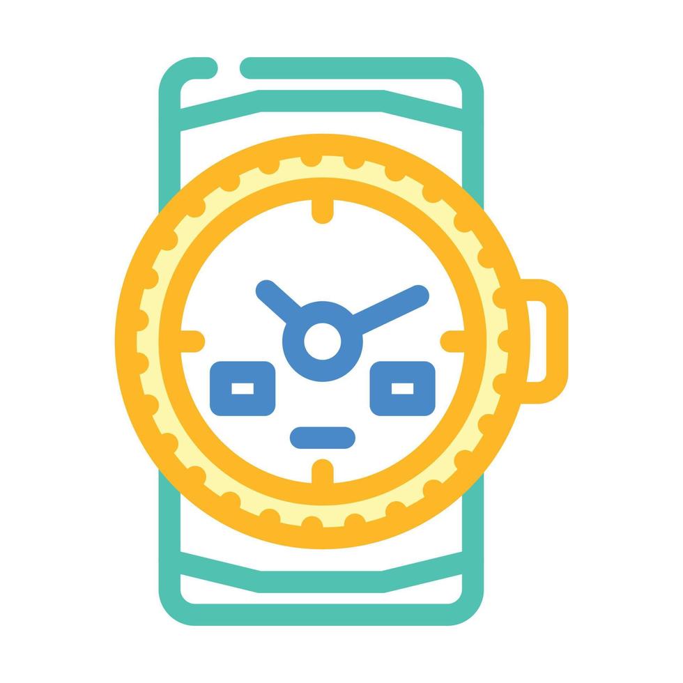 duiker horloges kleur icoon vector illustratie