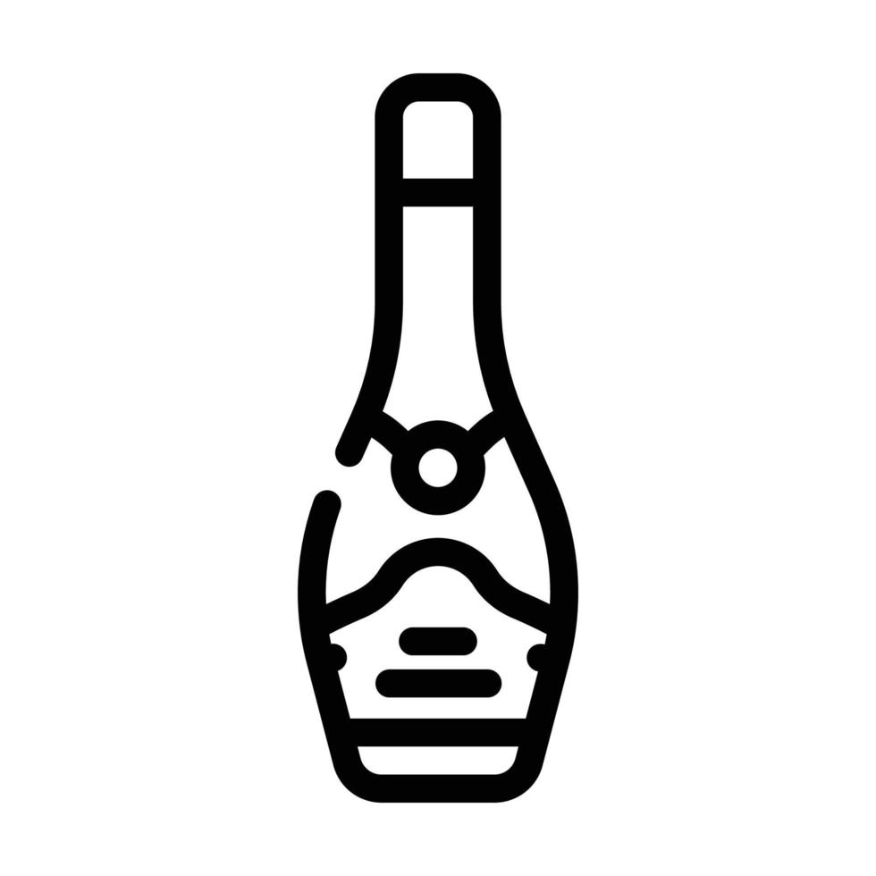 champagne alcoholische drank lijn pictogram vectorillustratie vector
