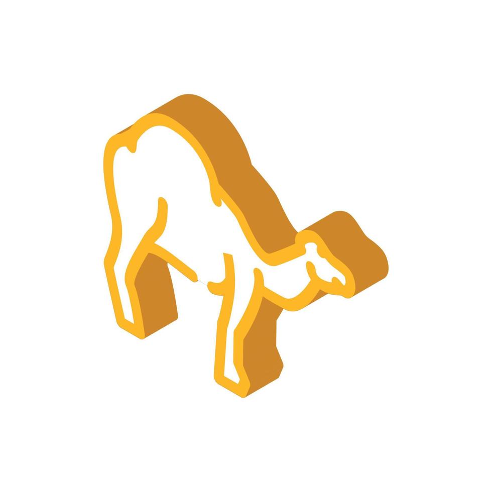 kameel dier isometrische icoon vector illustratie