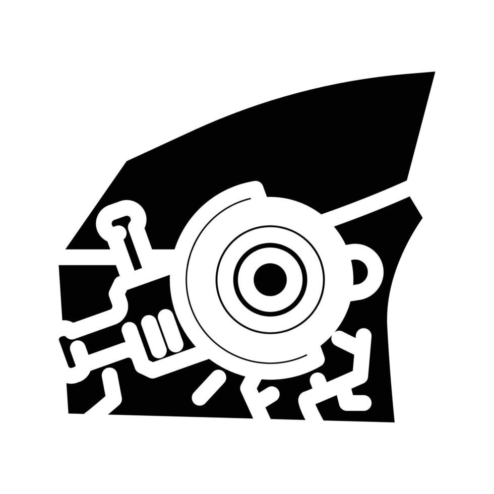 Verwijderen krassen glyph icoon vector illustratie