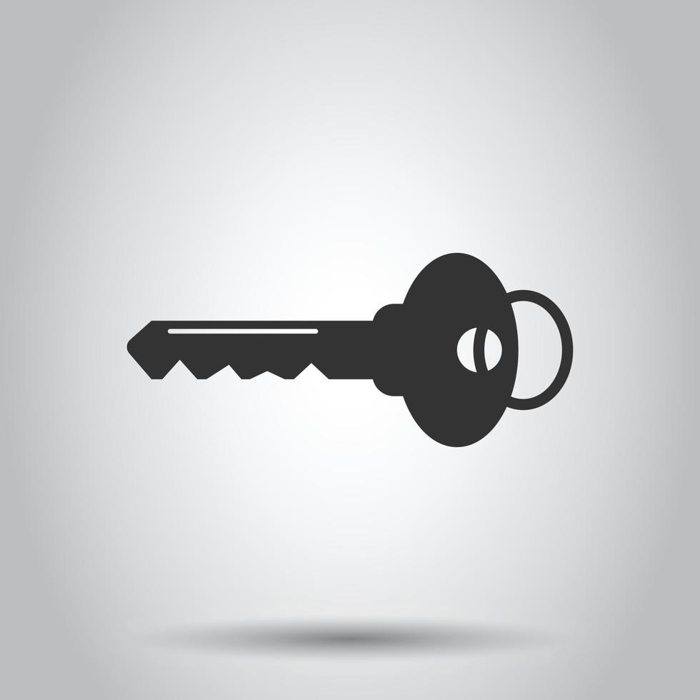 sleutel icoon in vlak stijl. wachtwoord vector illustratie Aan wit geïsoleerd achtergrond. toegang bedrijf concept.