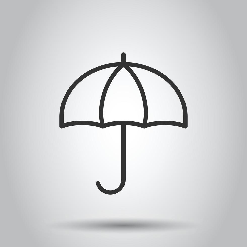 paraplu icoon in vlak stijl. parasol vector illustratie Aan wit geïsoleerd achtergrond. luifel bedrijf concept.
