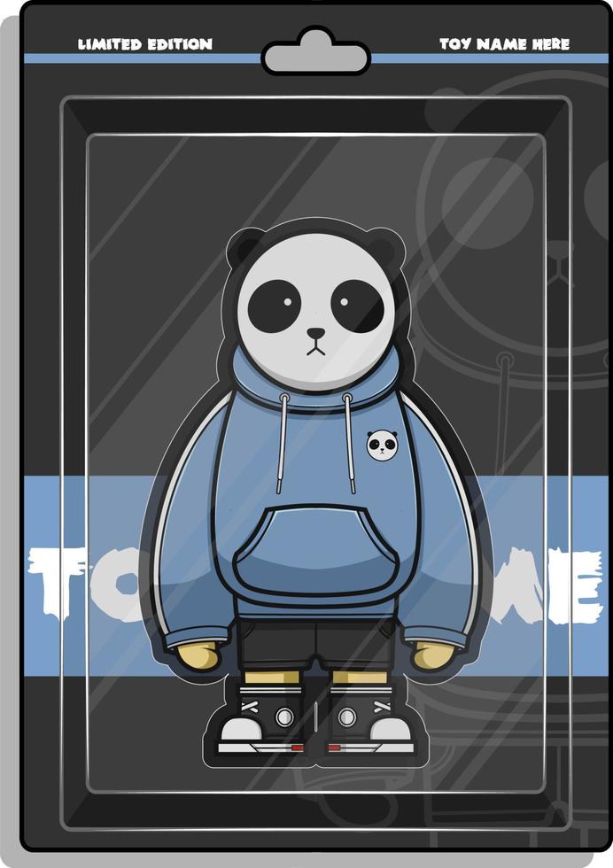 schattig panda karakter illustratie vector