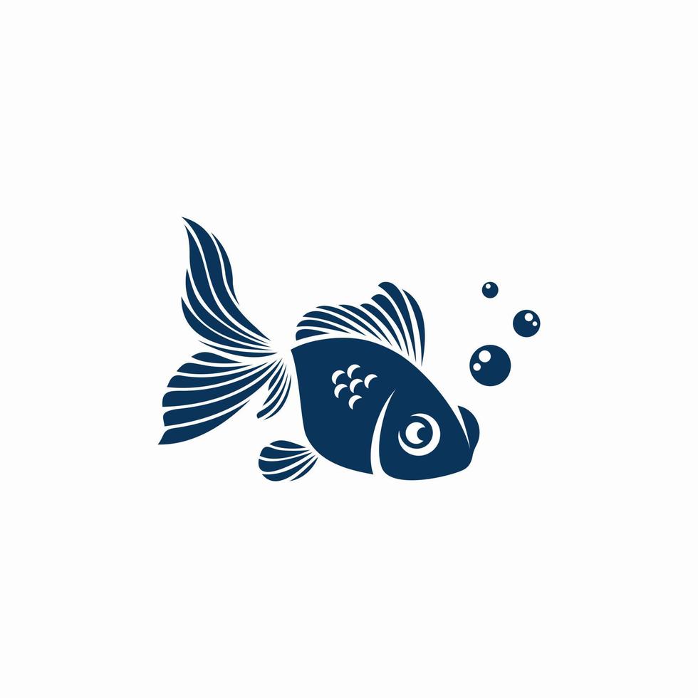 goudvis logo ontwerp vector sjabloon