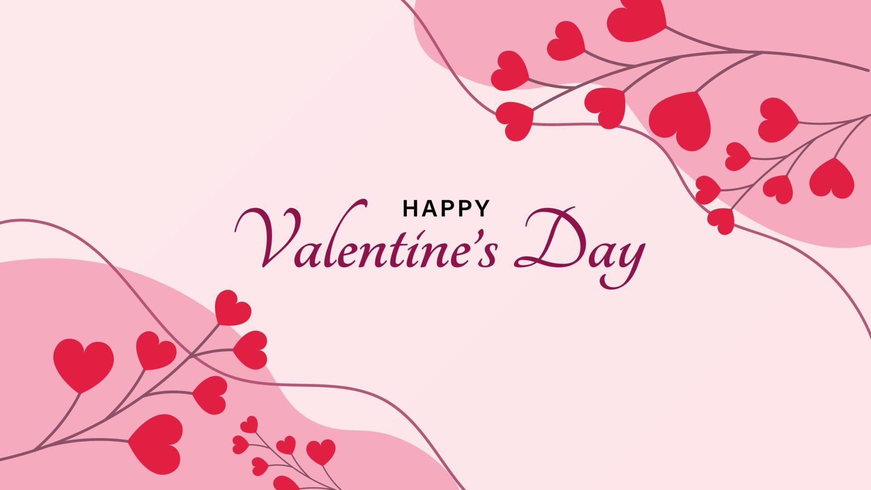 abstract roze achtergrond voor valentijnsdag dag banier achtergrond vector illustratie ontwerp met liefde hart vorm geanimeerd ontwerp
