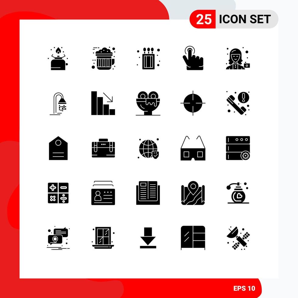 25 creatief pictogrammen modern tekens en symbolen van vrouw avatar heet hand- Klik bewerkbare vector ontwerp elementen