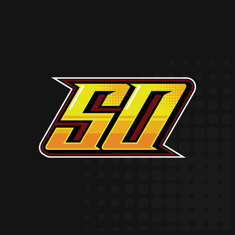 ras aantal 50 logo ontwerp vector