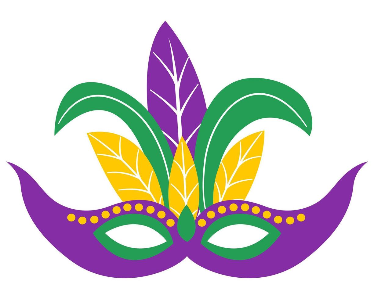 mardi gras masker geïsoleerd Aan wit achtergrond. vector illustratie