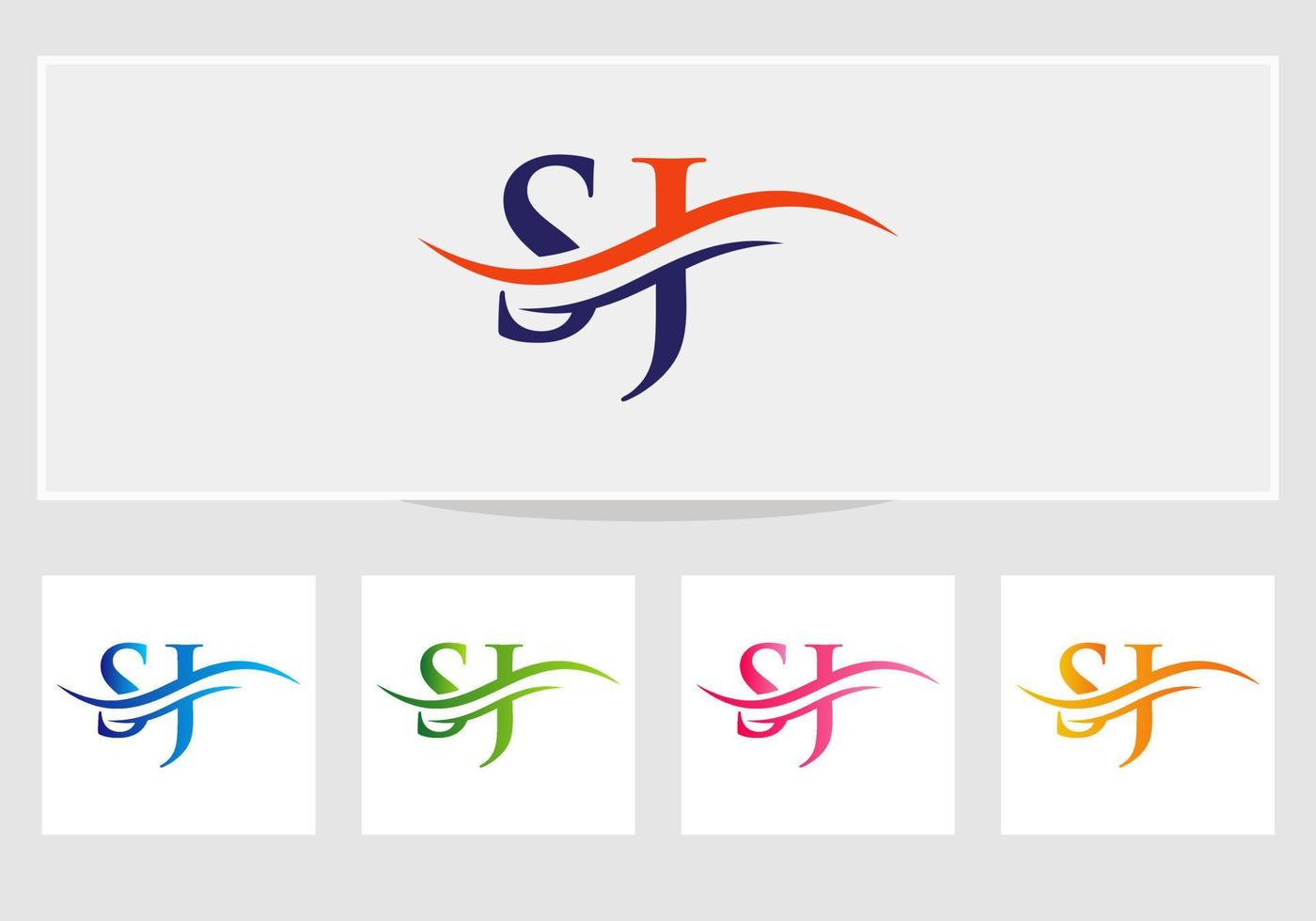 sj brief logo. eerste sj brief bedrijf logo ontwerp vector sjabloon