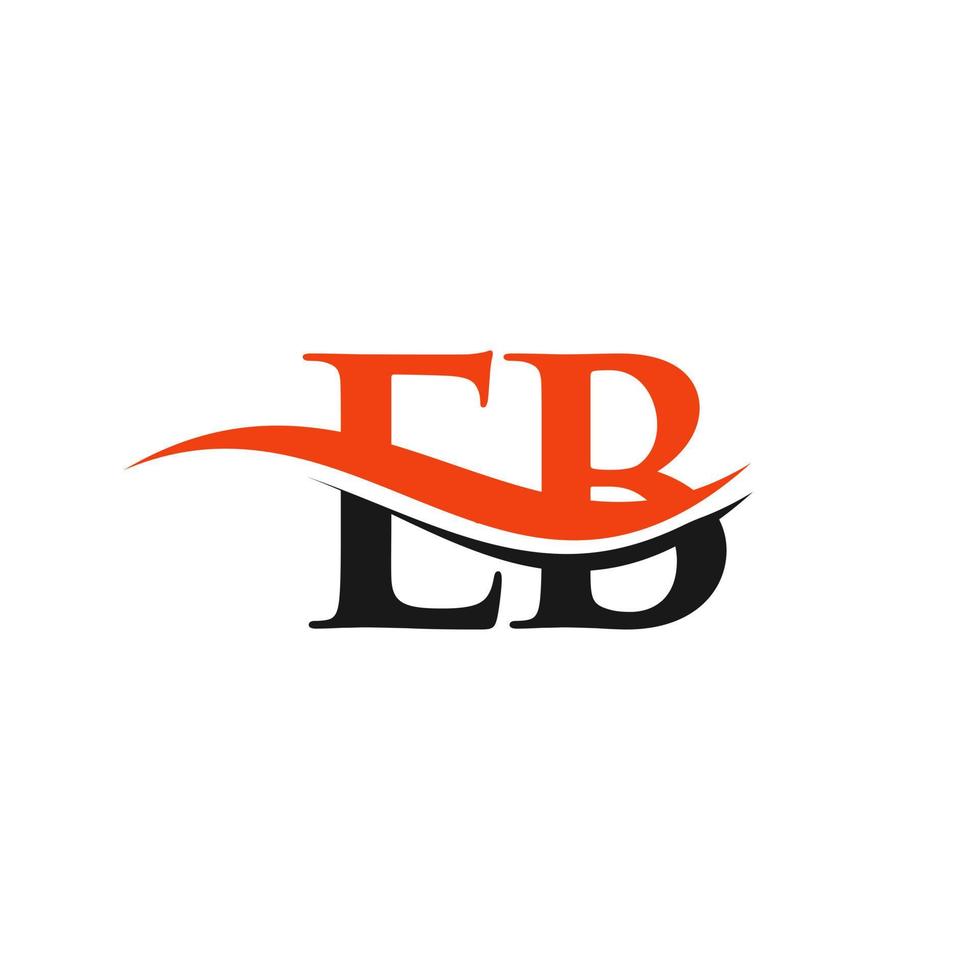 eerste goud eb brief logo ontwerp met modern trendy. eb logo ontwerp vector