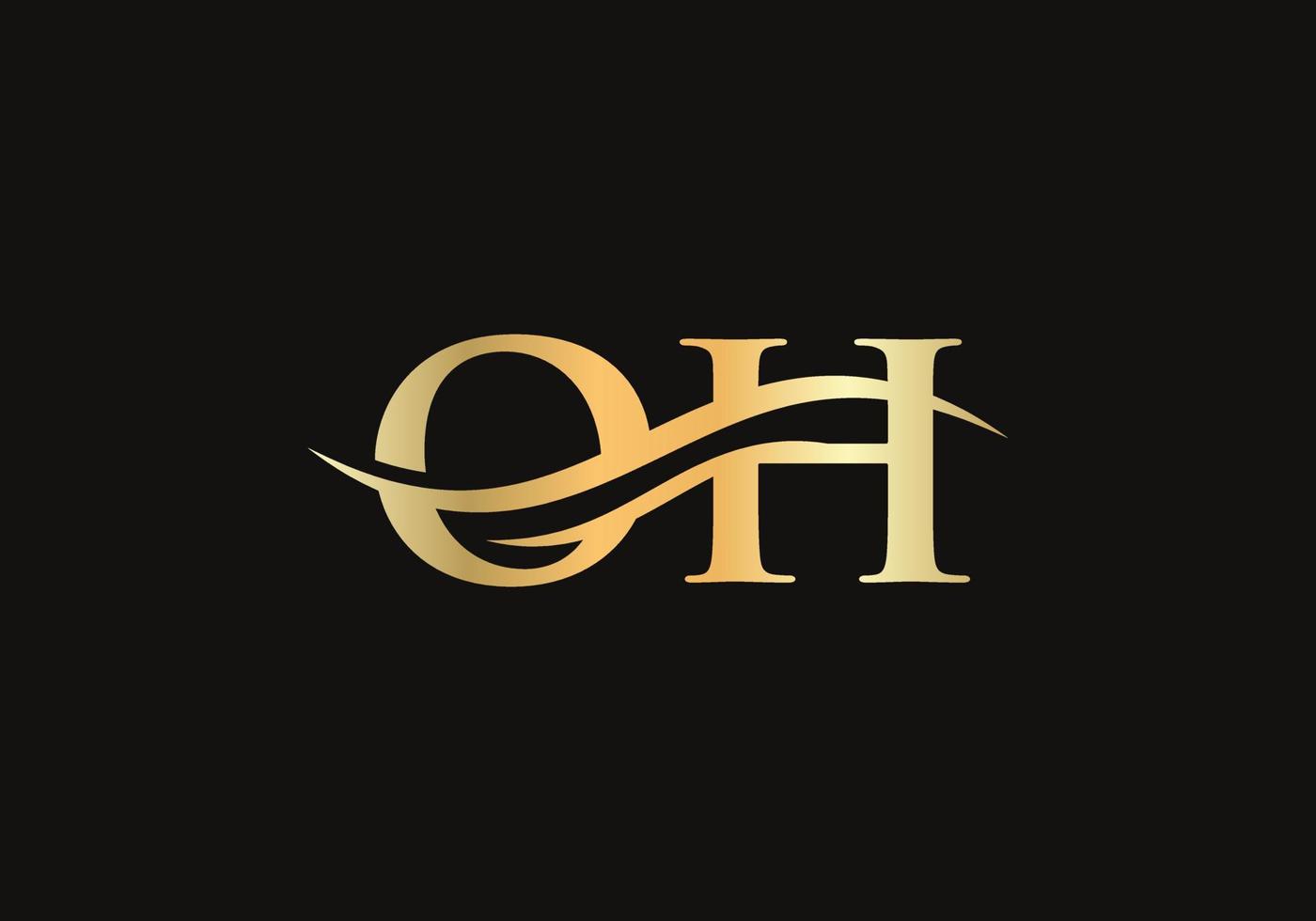 modern Oh logo ontwerp voor bedrijf en bedrijf identiteit. creatief Oh brief met luxe concept vector