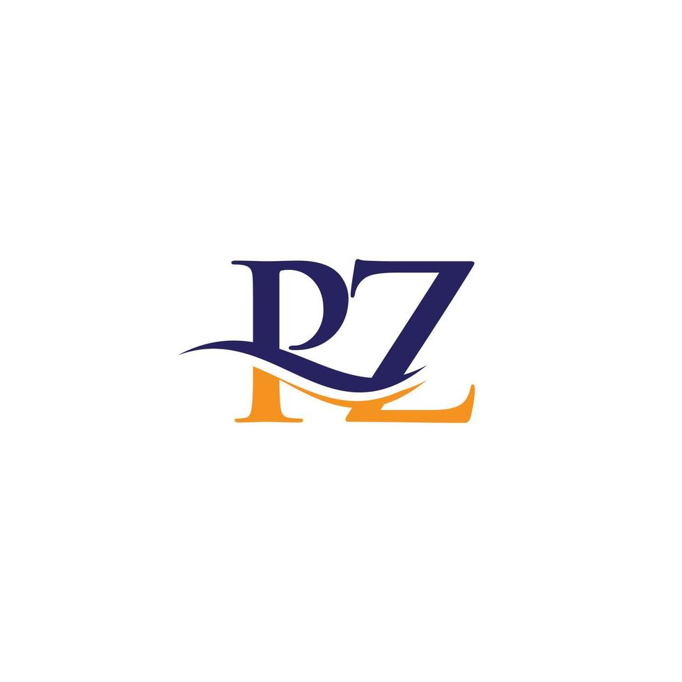 eerste gekoppeld brief pz logo ontwerp. modern brief pz logo ontwerp vector met modern modieus