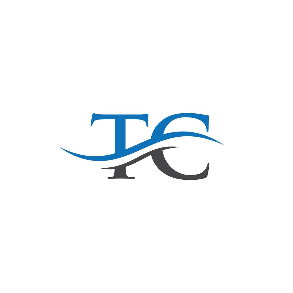 tc gekoppeld logo voor bedrijf en bedrijf identiteit. creatief brief tc logo vector