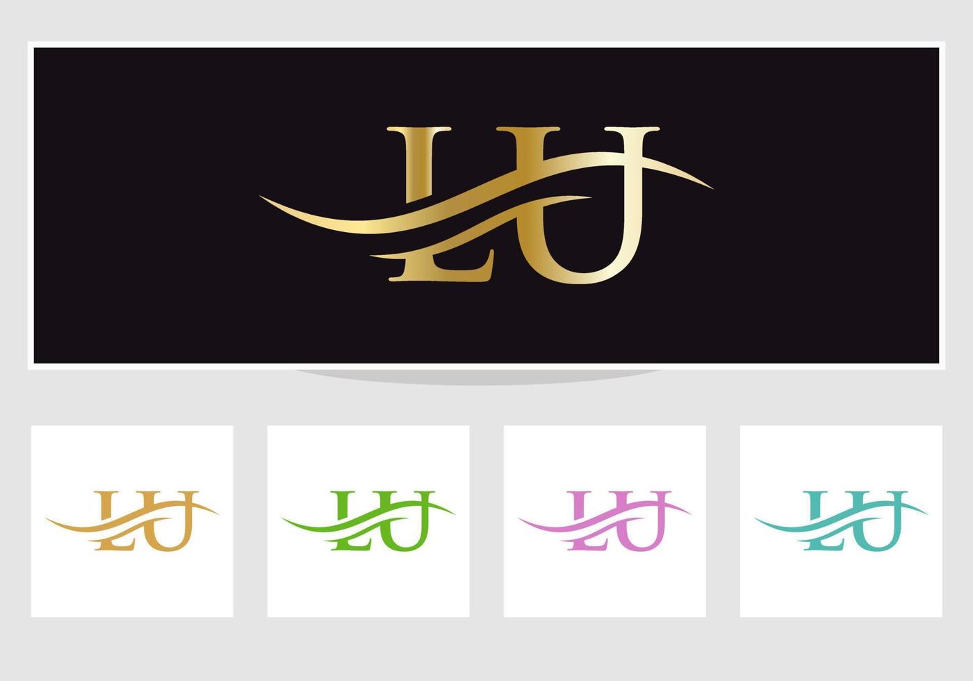 modern lu logo ontwerp voor bedrijf en bedrijf identiteit. creatief lu brief met luxe concept vector