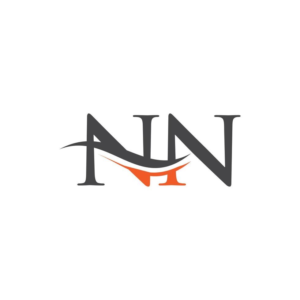 creatief nn brief met luxe concept. modern nn logo ontwerp voor bedrijf en bedrijf identiteit. vector