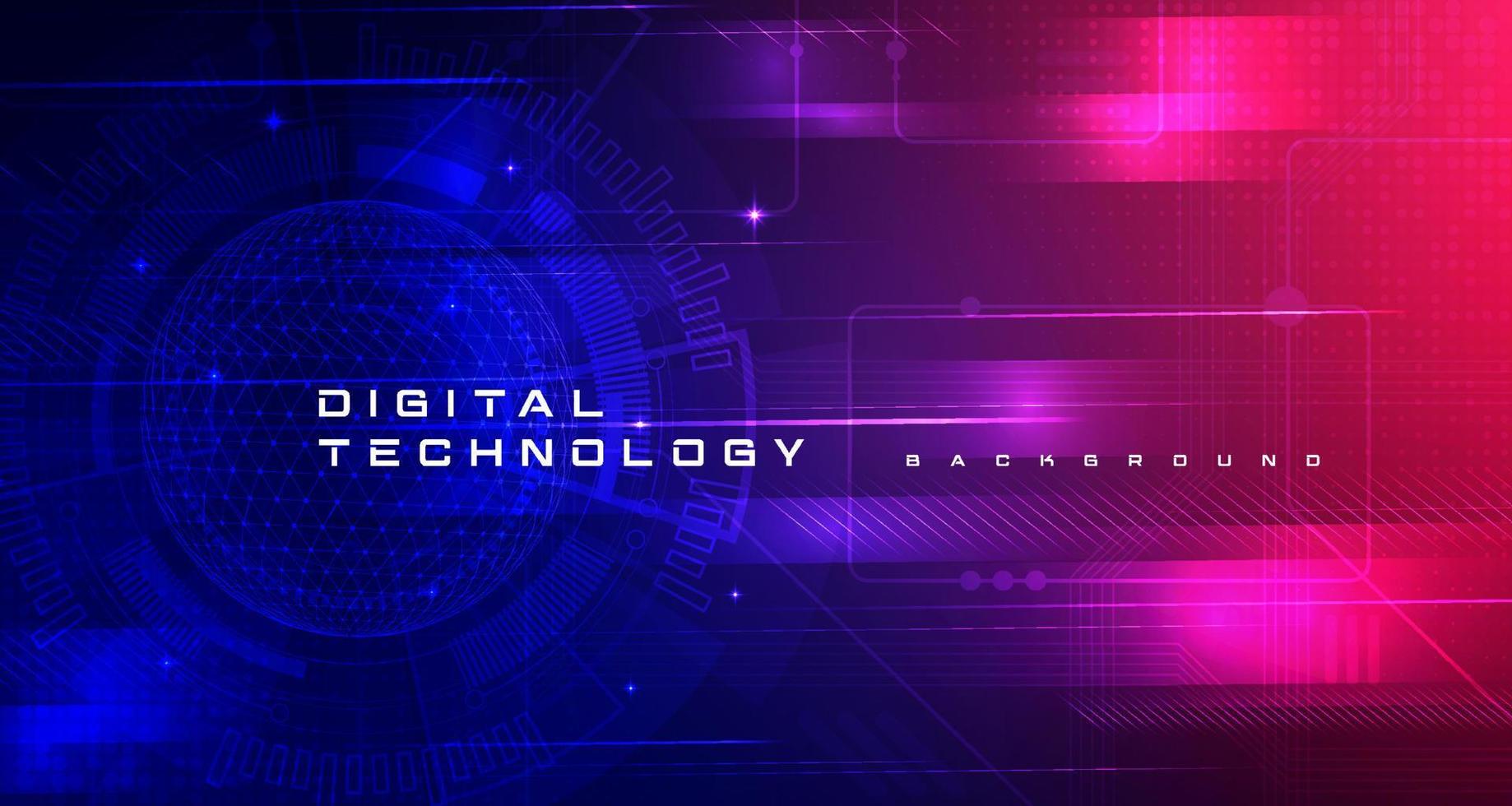 abstract digitaal technologie futuristische stroomkring blauw roze achtergrond, cyber wetenschap techniek, innovatie communicatie toekomst, ai groot gegevens, internet netwerk verbinding, wolk hi-tech illustratie vector