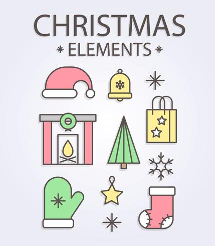 Gratis Kerst Elementen Vector