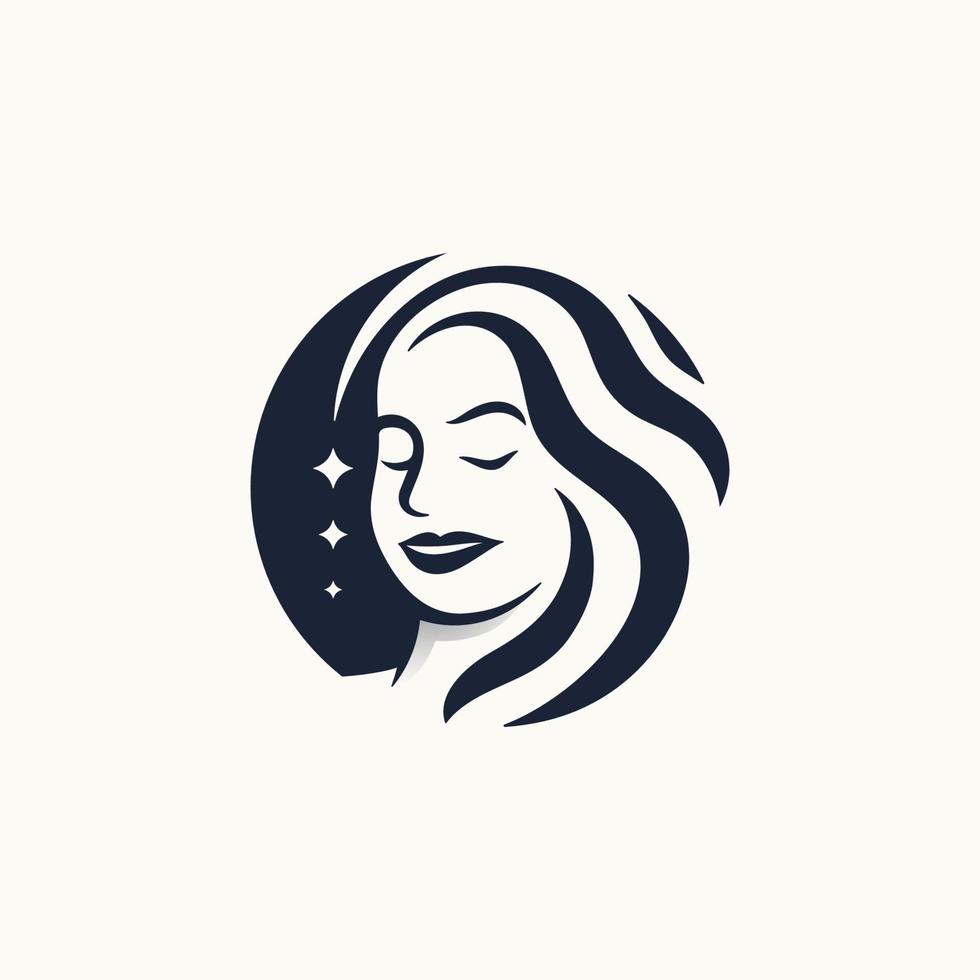 schoonheid haar- salon logo ontwerp vector