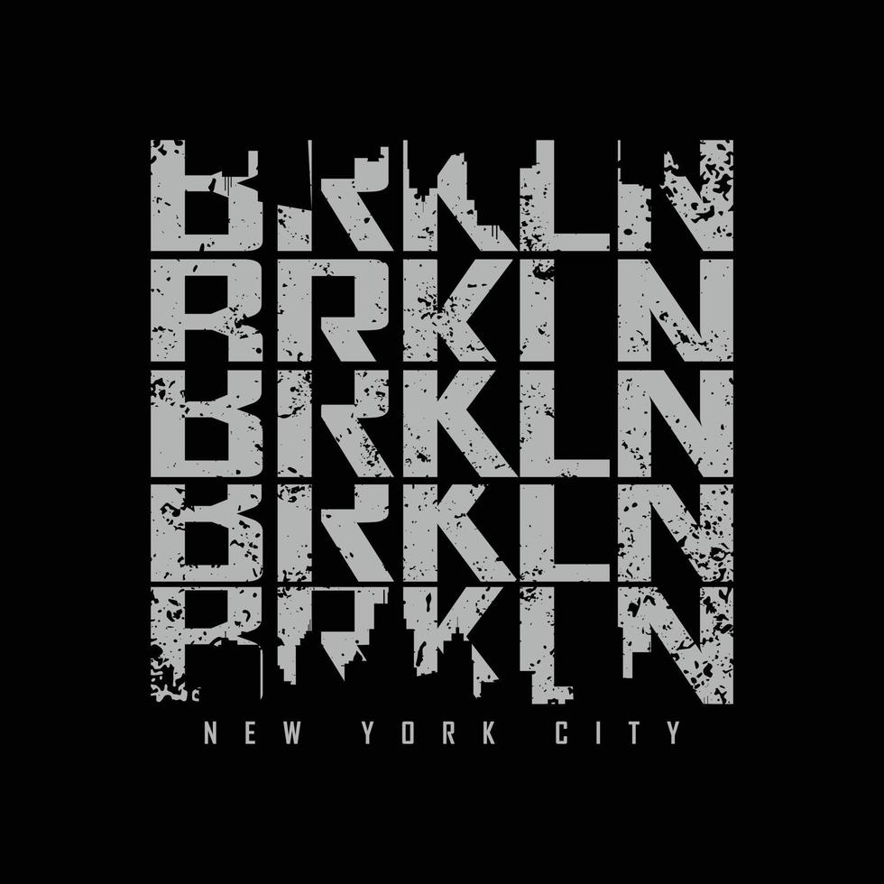 Brooklyn illustratie typografie. perfect voor het ontwerpen van een t-shirt vector