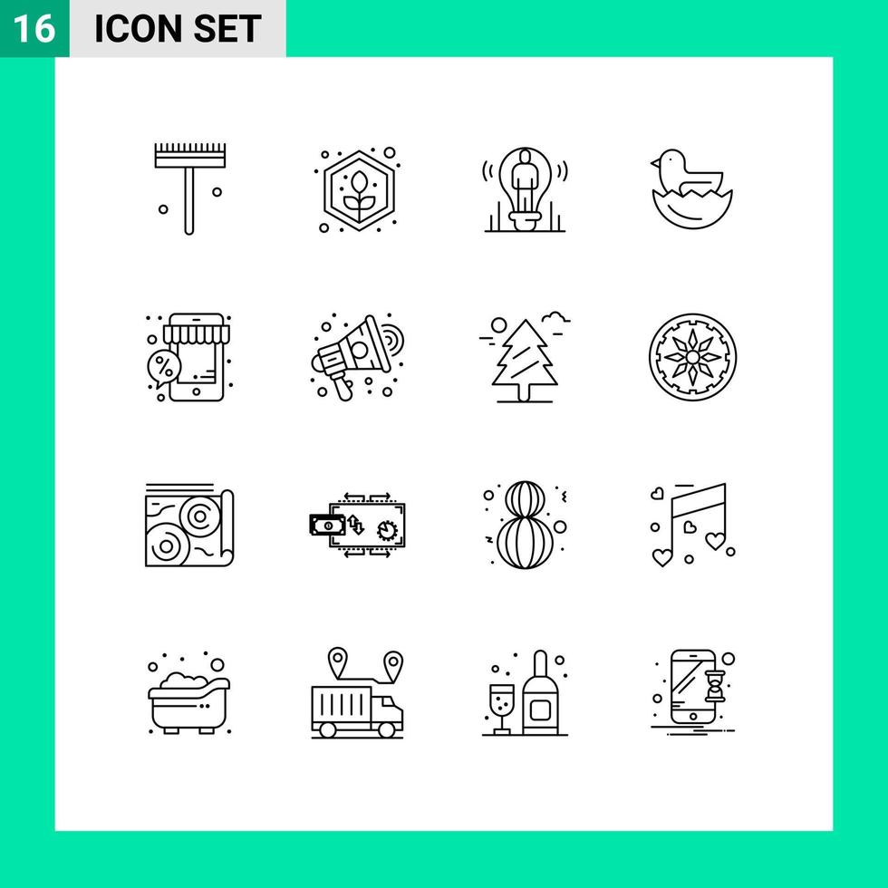 16 gebruiker koppel schets pak van modern tekens en symbolen van online Pasen lamp ei licht bewerkbare vector ontwerp elementen